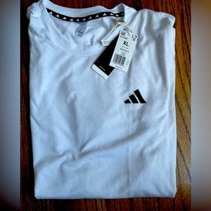 NWT MEN’s Adidas XL white t-shirt with black logo